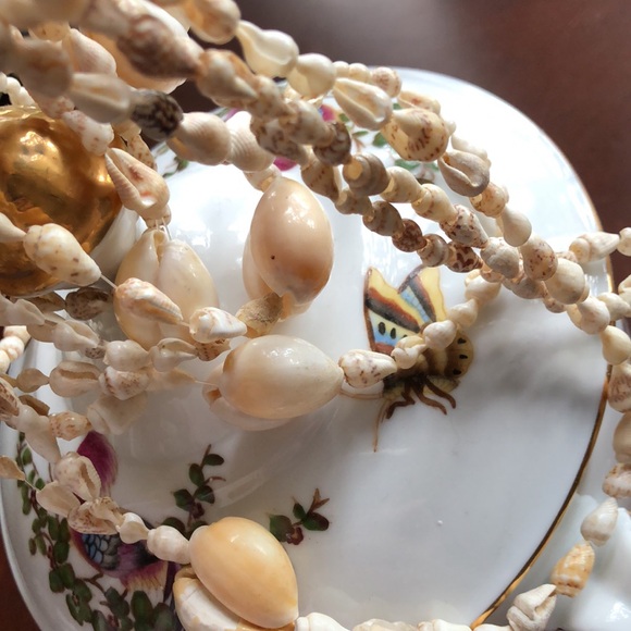 Vintage shell plant hanger/hanging planter - Picture 7 of 9